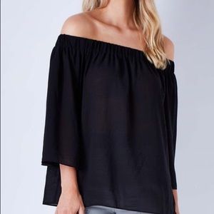 Talula off shoulder black top!